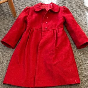 Red wool dress peacoat 7
